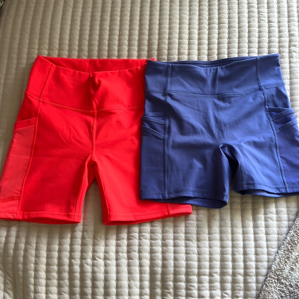 2 pairs of Fabletics pocket shorts, worn once!